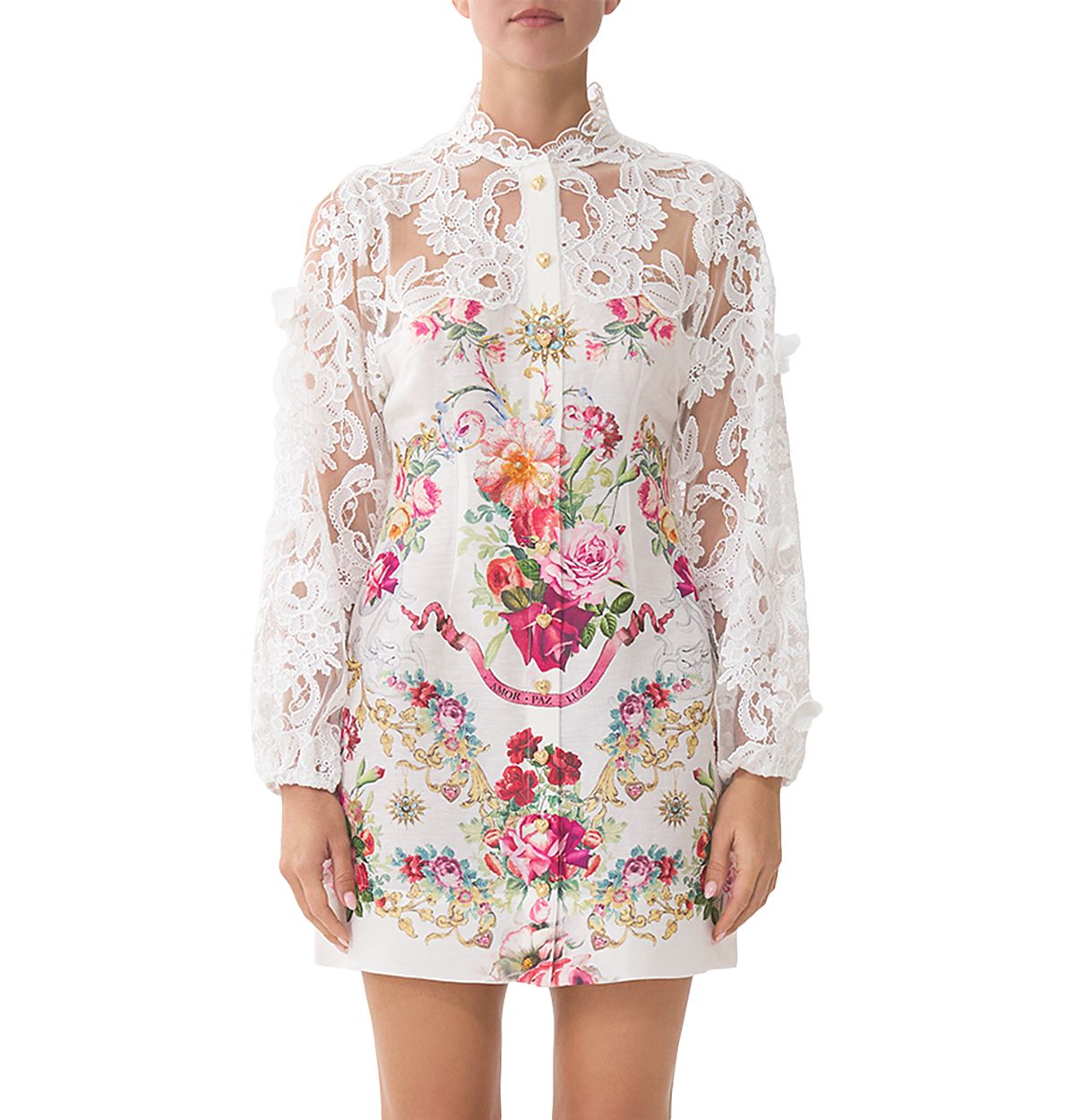 Camilla Lace Sleeve Mini Dress
