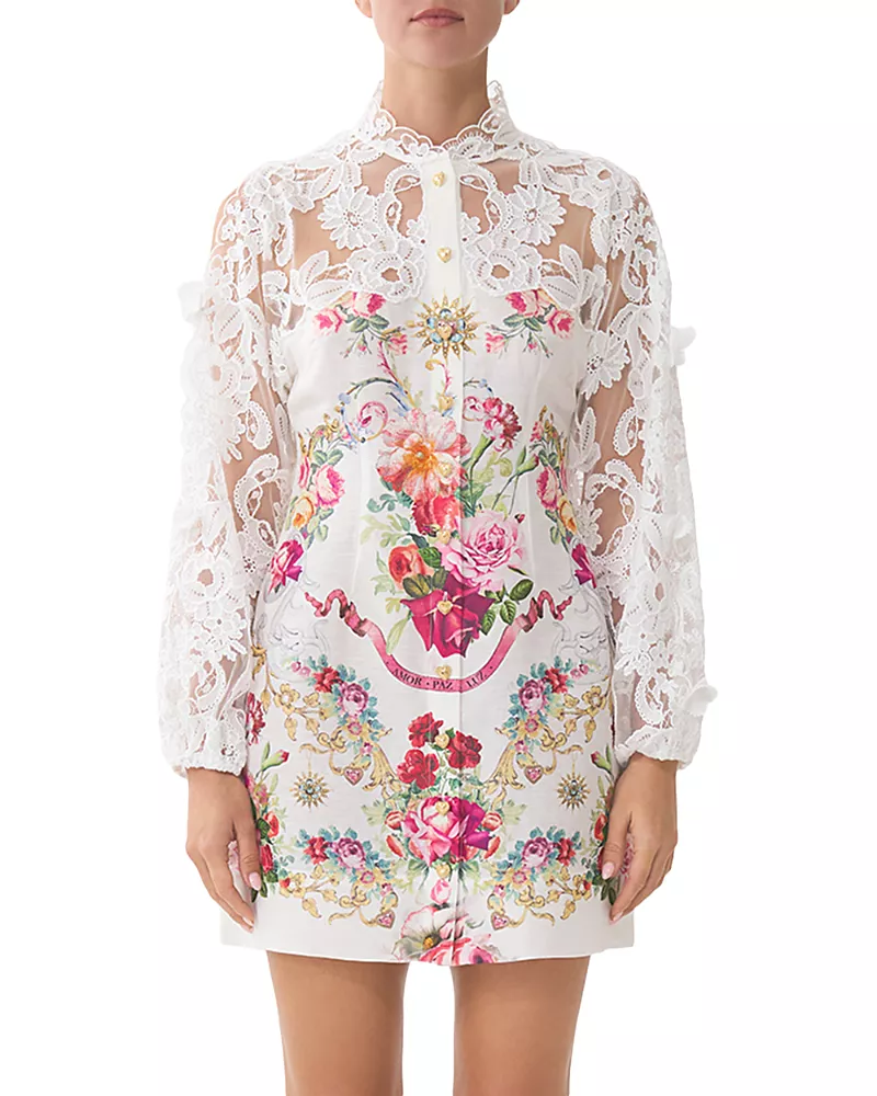 Camilla Lace Sleeve Mini Dress