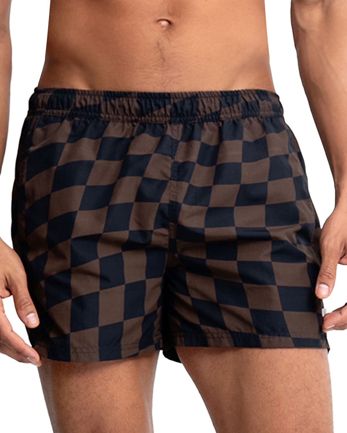 Auto-reply Sebastian Checker Print 4 Swim Trunks