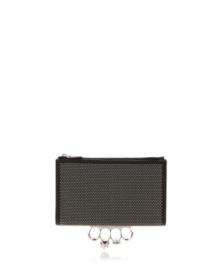 Knuckles Micro Stud Leather Clutch