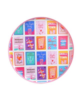  RomCom Book Themed Dinner Paper Plates, Set of 8