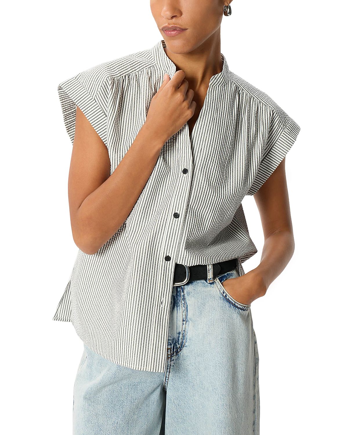 Whistles Seersucker Stripe Shirt