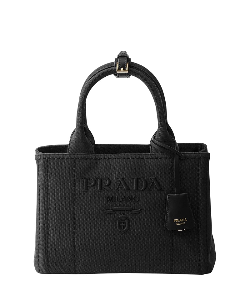 Prada Jardiniere Small Cotton Canvas Bag