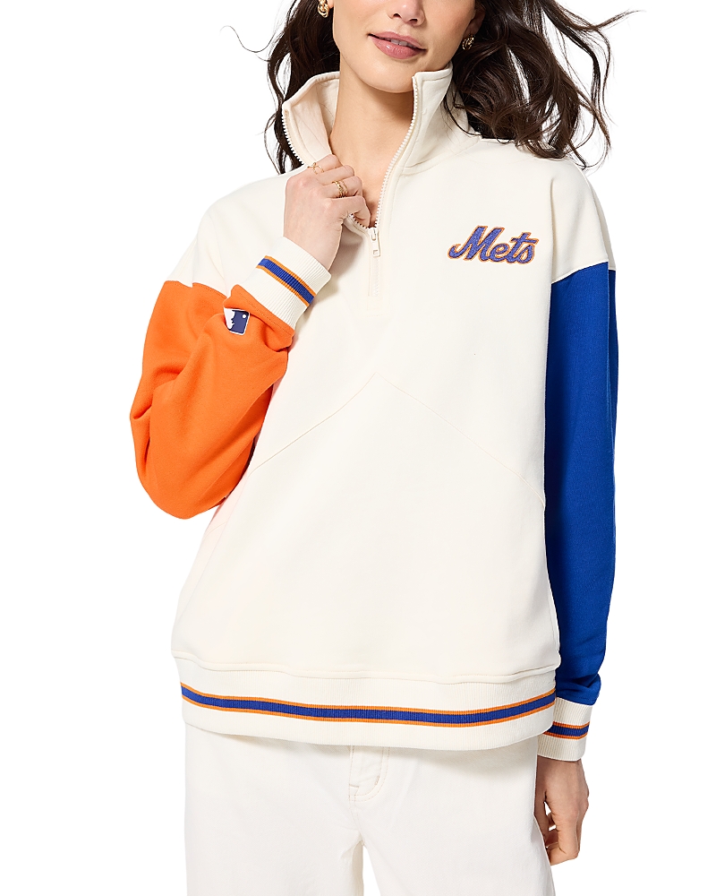 Terez Mets Colorblock 1/4 Zip Sweatshirt