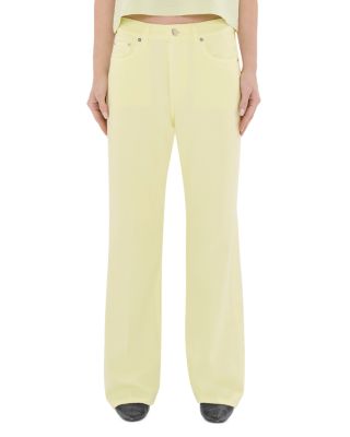 Winny Soft Ecru Mid Rise Jeans in Lime