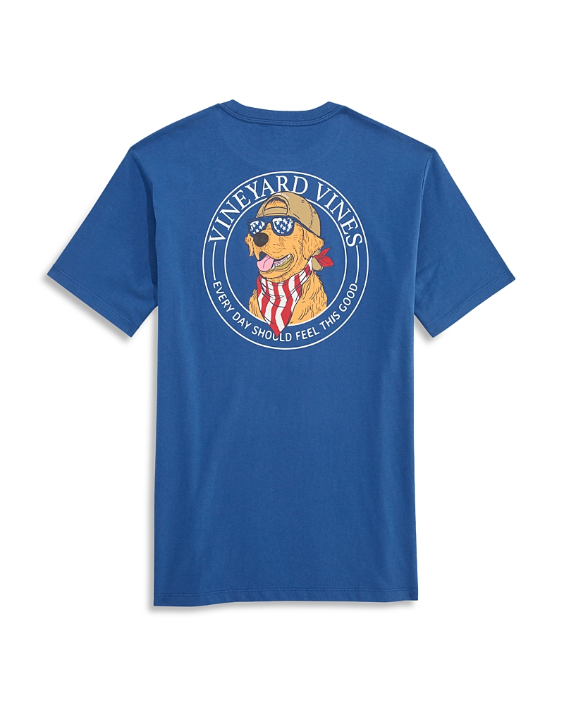 Vineyard Vines Feel This Good America Dog Graphic T-Shirt