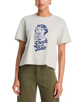 Peek A Boo Graphic Boyfriend Tee