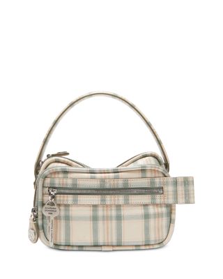 Camero Kit Check Print Leather Crossbody Bag