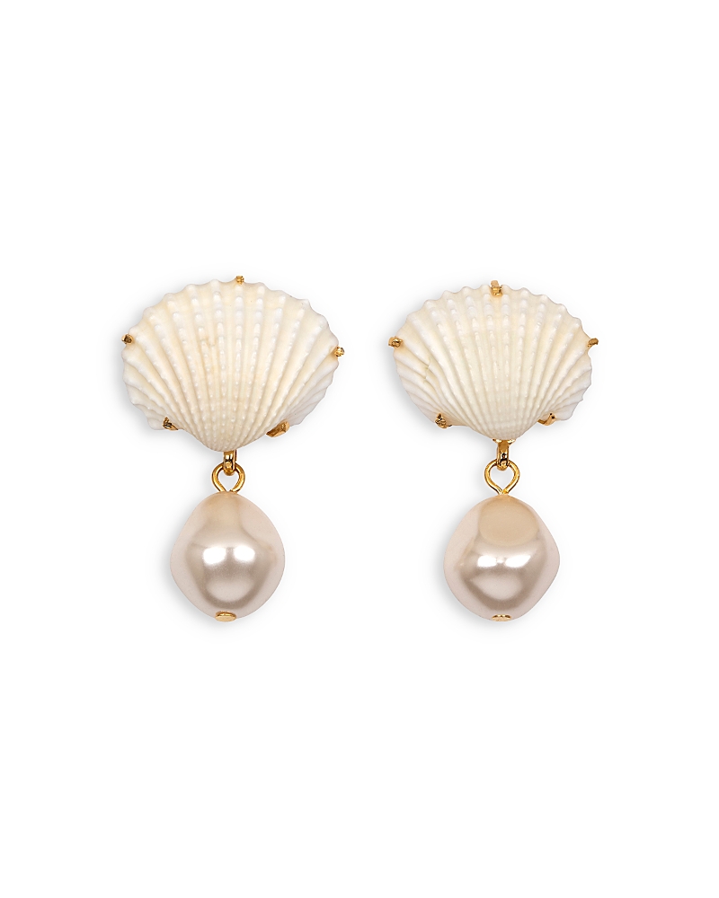 Jennifer Behr Isola Shell Drop Earrings