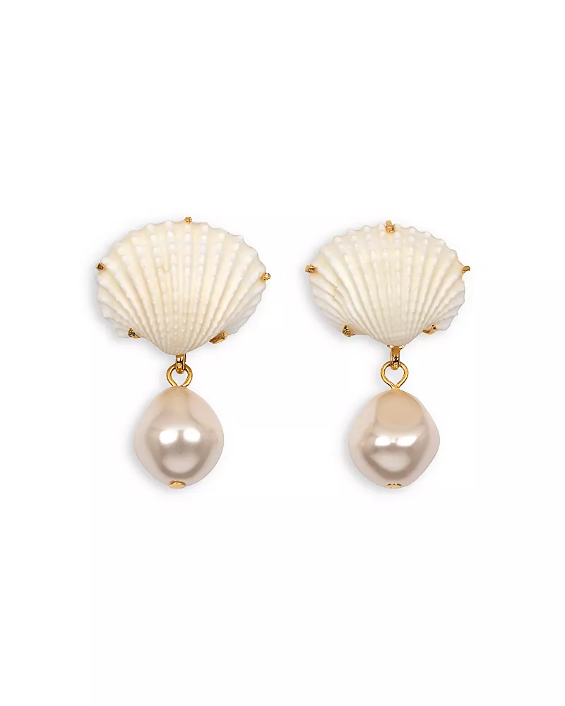 Jennifer Behr Isola Shell Drop Earrings