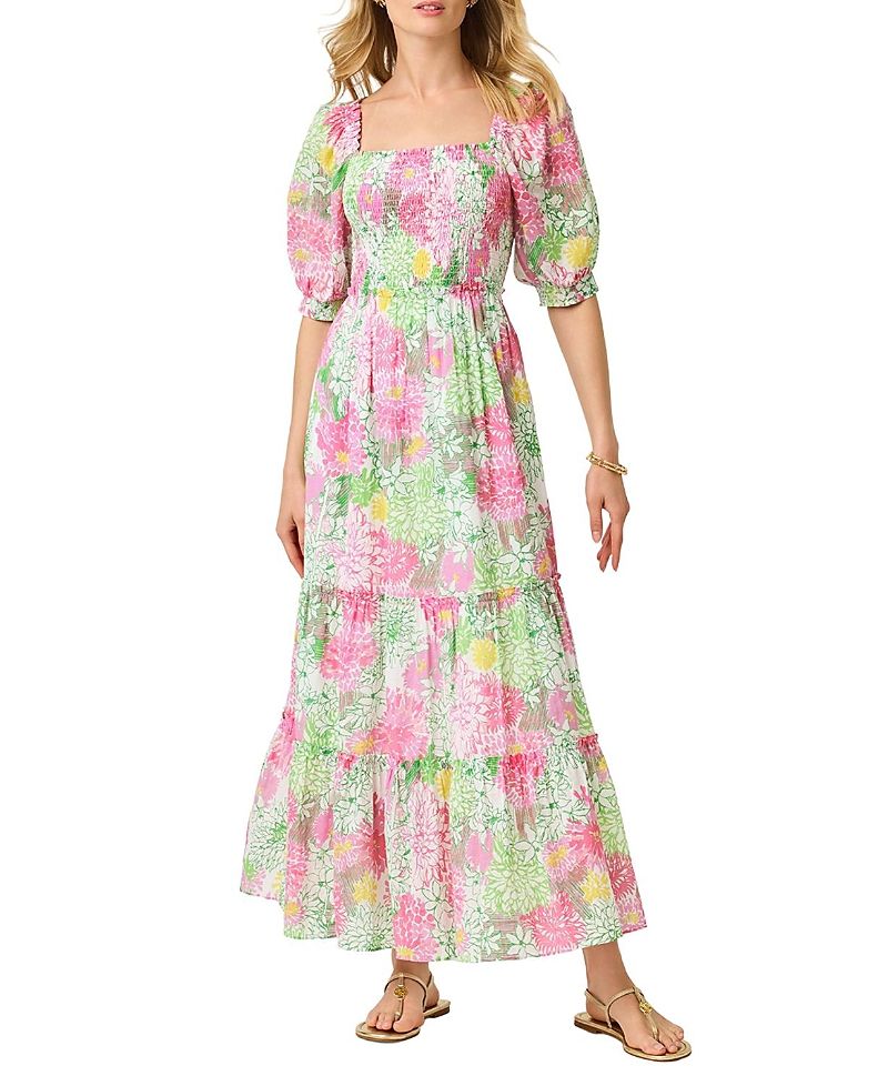 Lilly Pulitzer Hadley Short Sleeve Smocked Maxi Dress