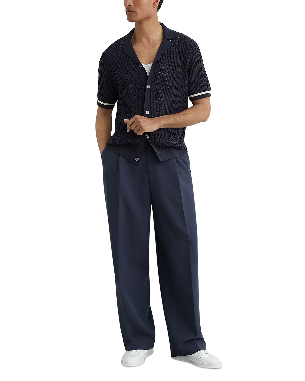 Reiss Bilsby Knit Tape Shirt