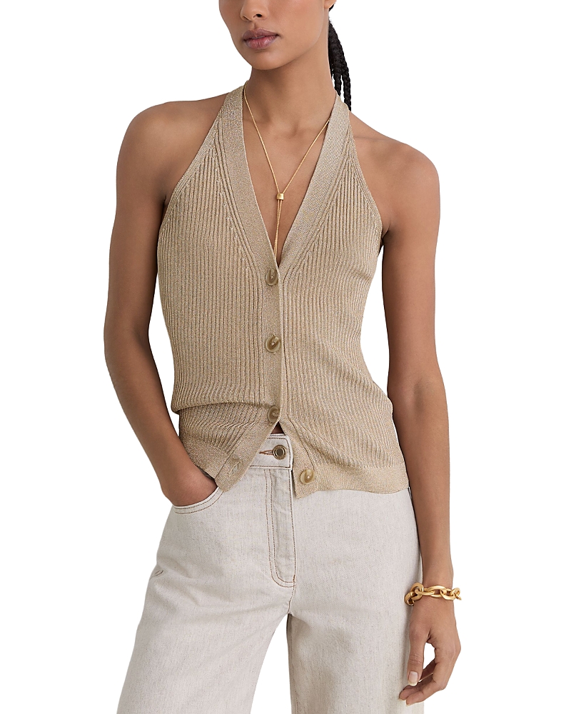 Reiss Liliana Metallic Vest