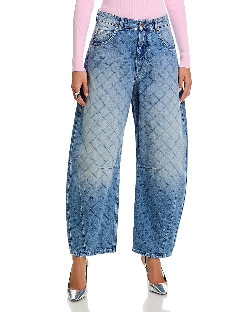 Essentiel Antwerp High Rise Barrel Leg Jeans in Aquamarine