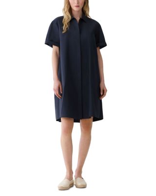 Pleated Back Shirtdress