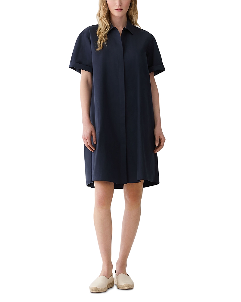Lafayette 148 New York Pleated Back Shirtdress