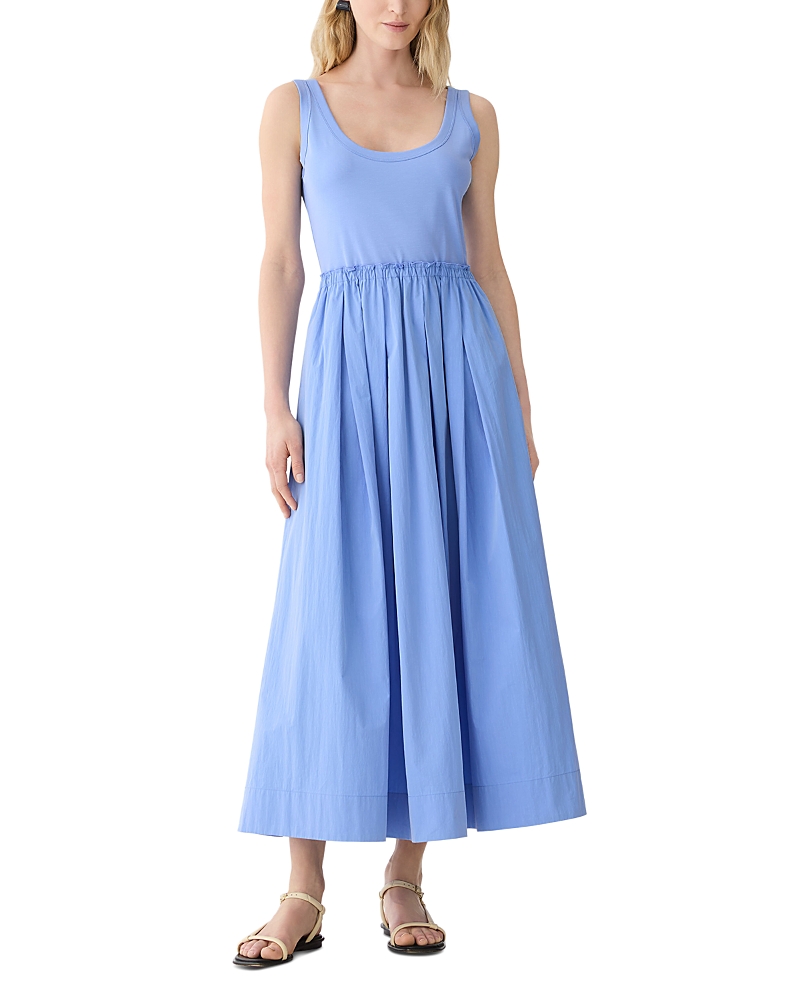 Lafayette 148 New York Pleated Waist Maxi Dress
