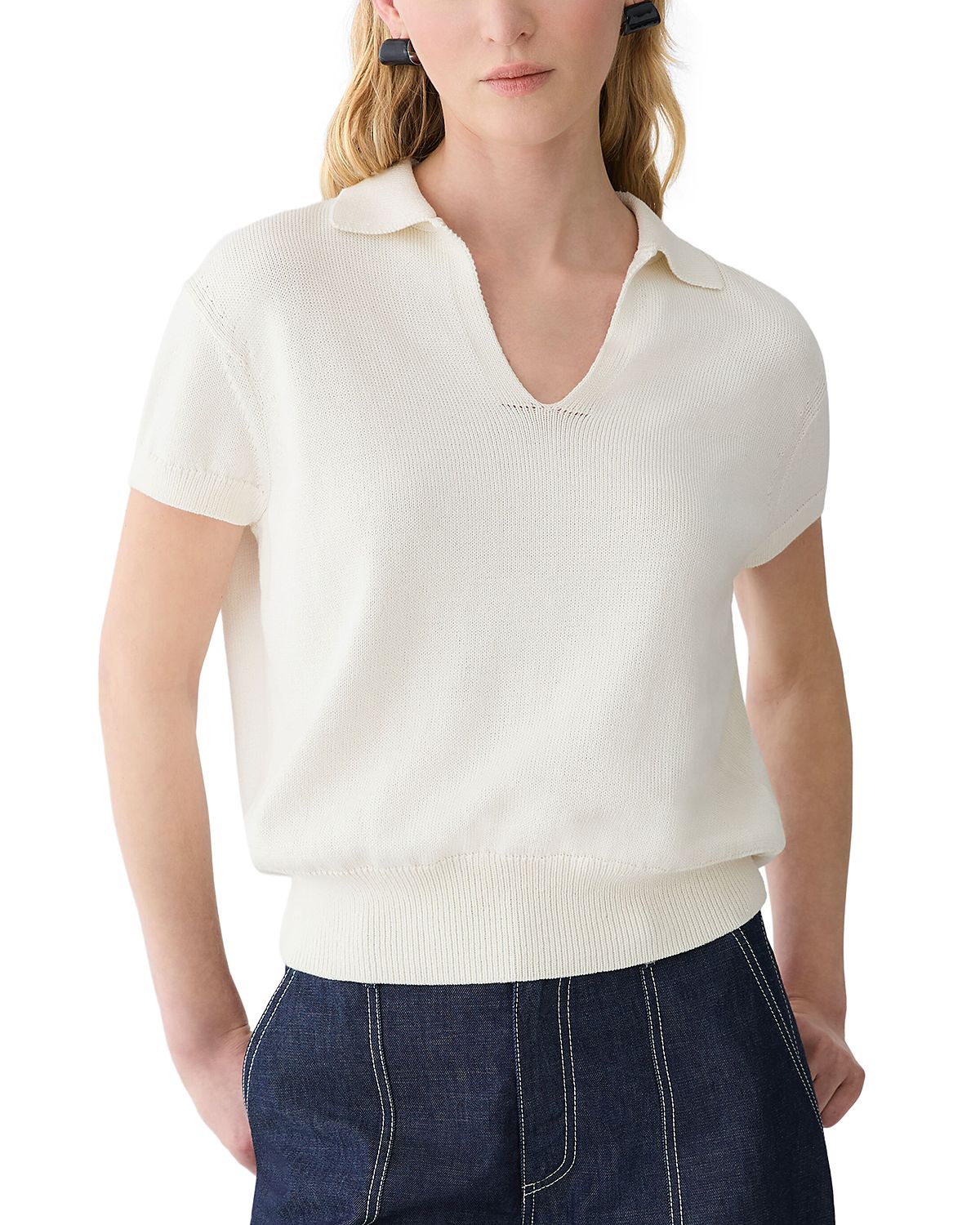 Lafayette 148 New York Pullover Polo Sweater