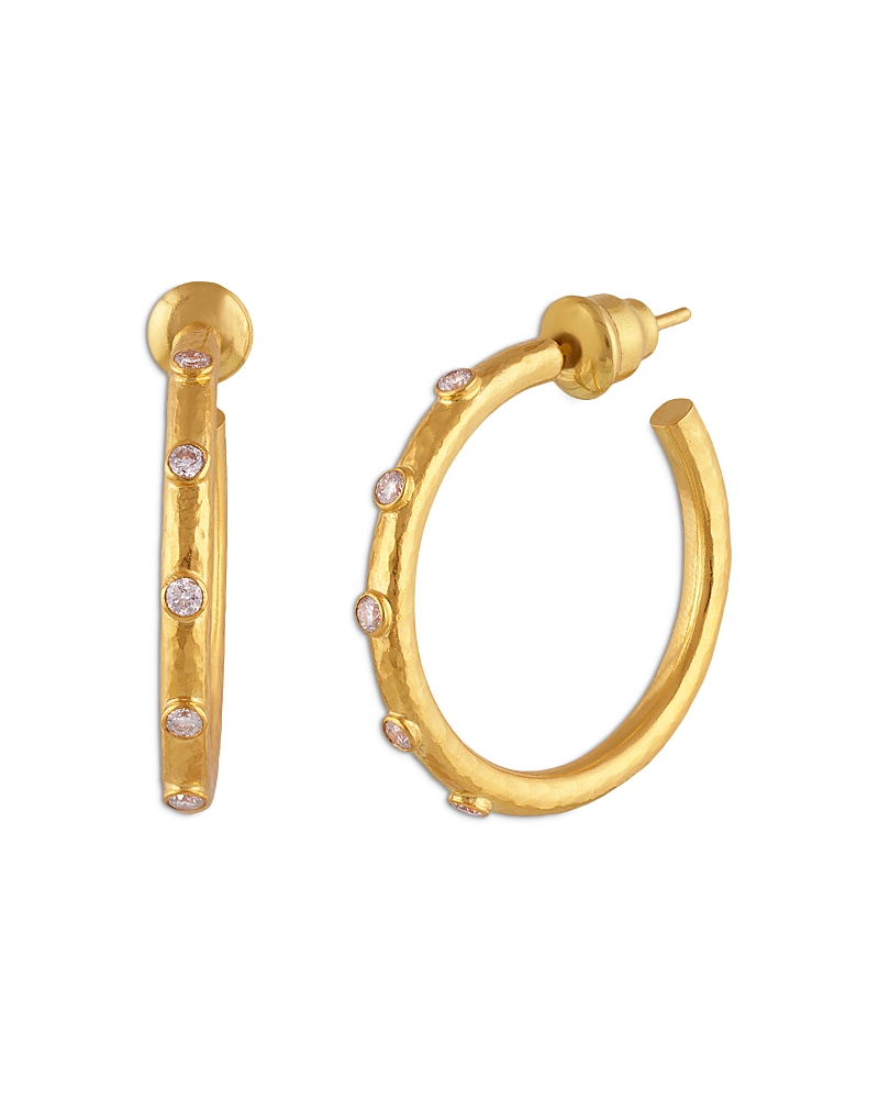 Gurhan 18K & 22K Yellow Gold Hoopla Diamond Hoop Earrings, 0.50 tcw