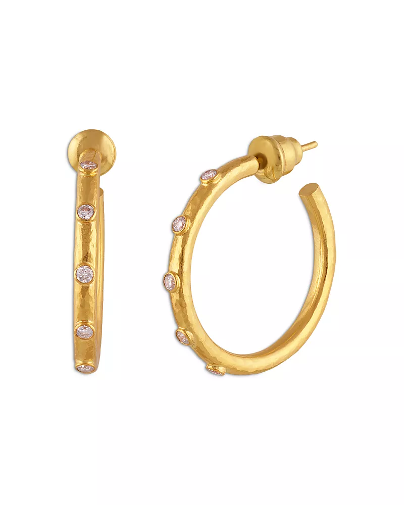 Gurhan 18K & 22K Yellow Gold Hoopla Diamond Hoop Earrings, 0.50 tcw