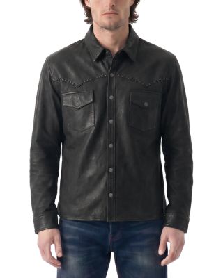 Western Leather Handstitch Shirt
