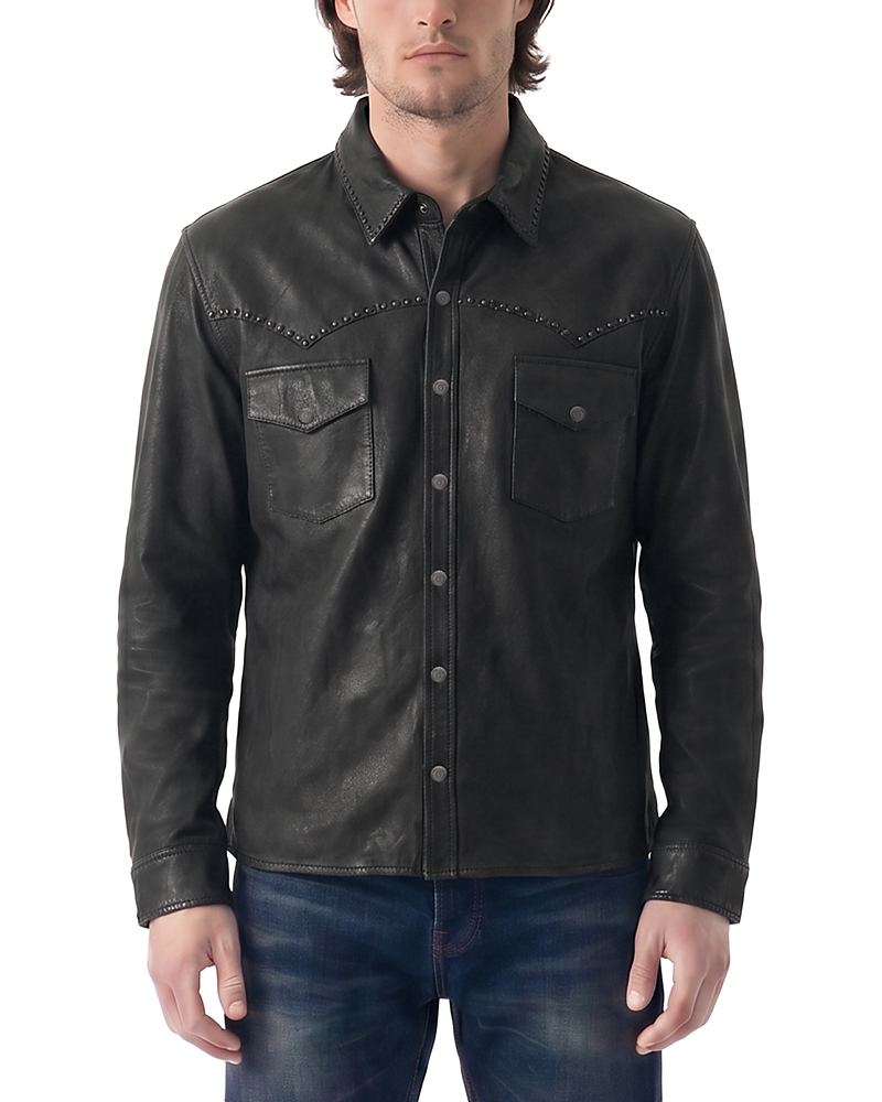 Antik Denim Western Leather Handstitch Shirt
