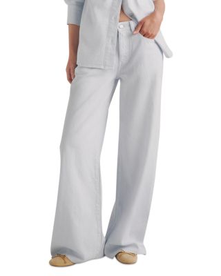 Alex High Rise Baggy Wide Leg Jeans in Mystique Blue Aura