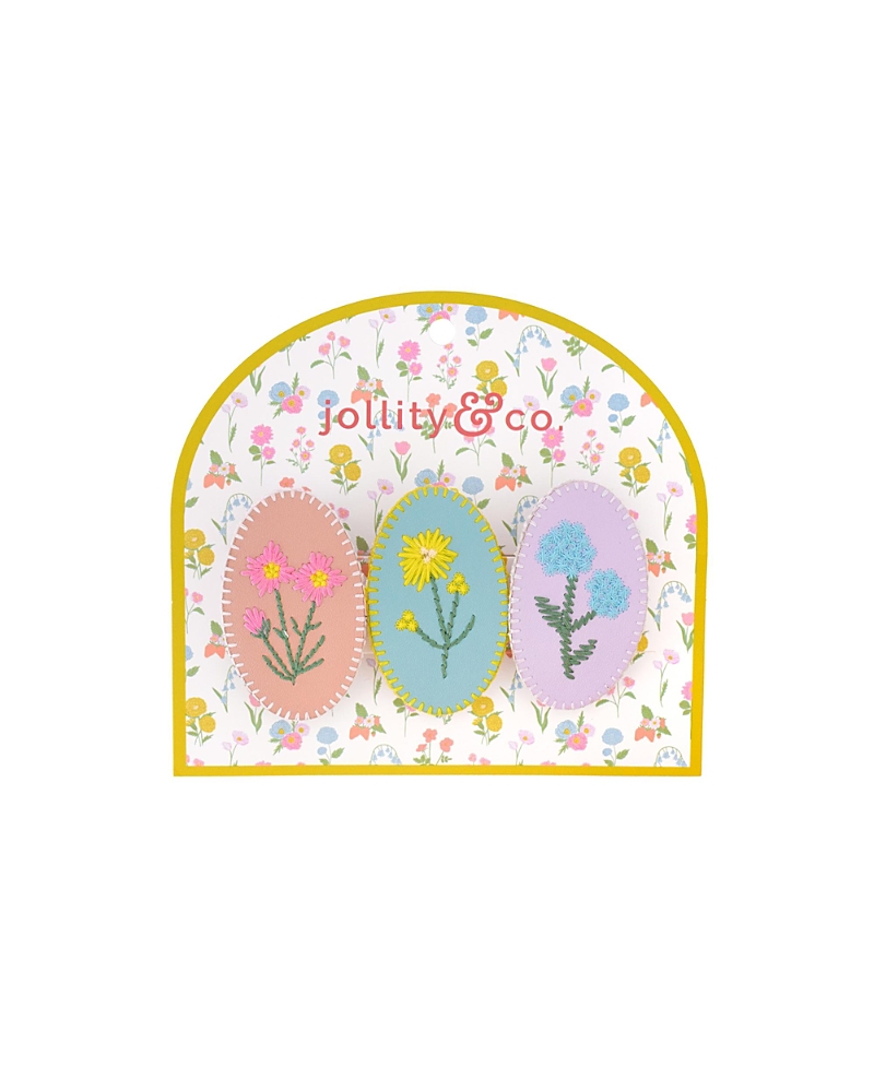 Jollity & Co. Floral Women's Hair Clips, Set of 3