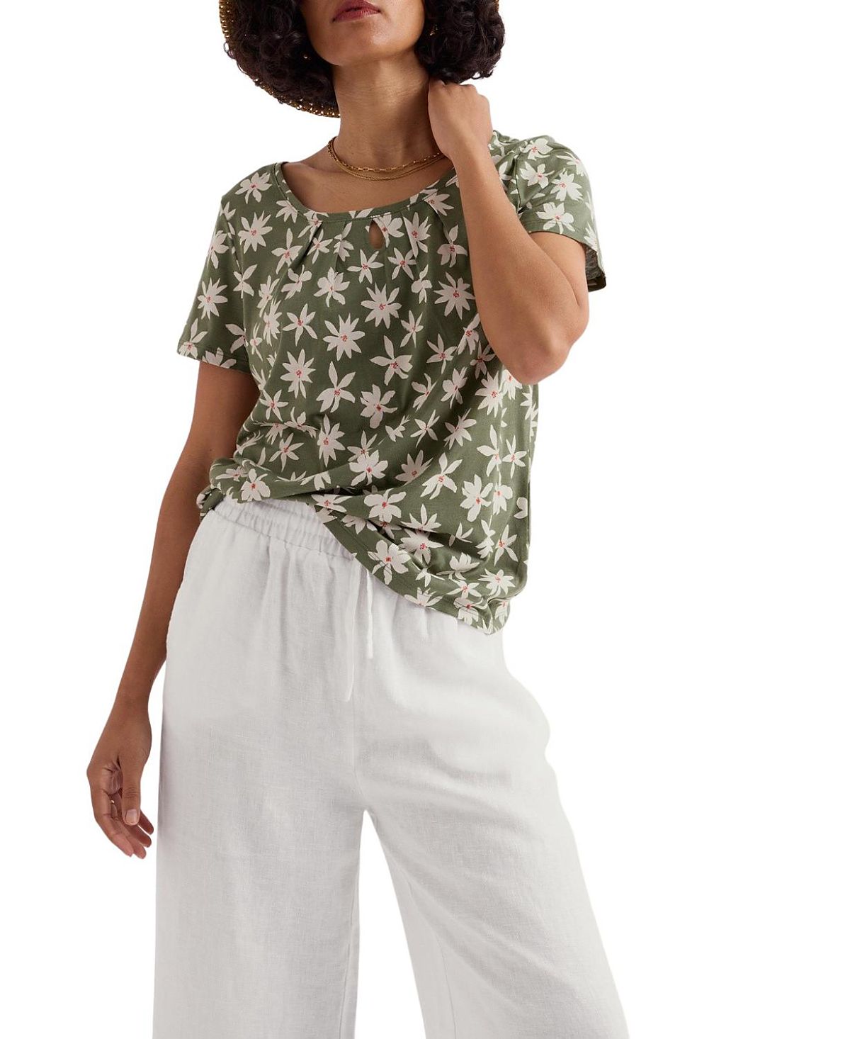 Seasalt Cornwall Appletree Scoop Neck Jersey T-Shirt