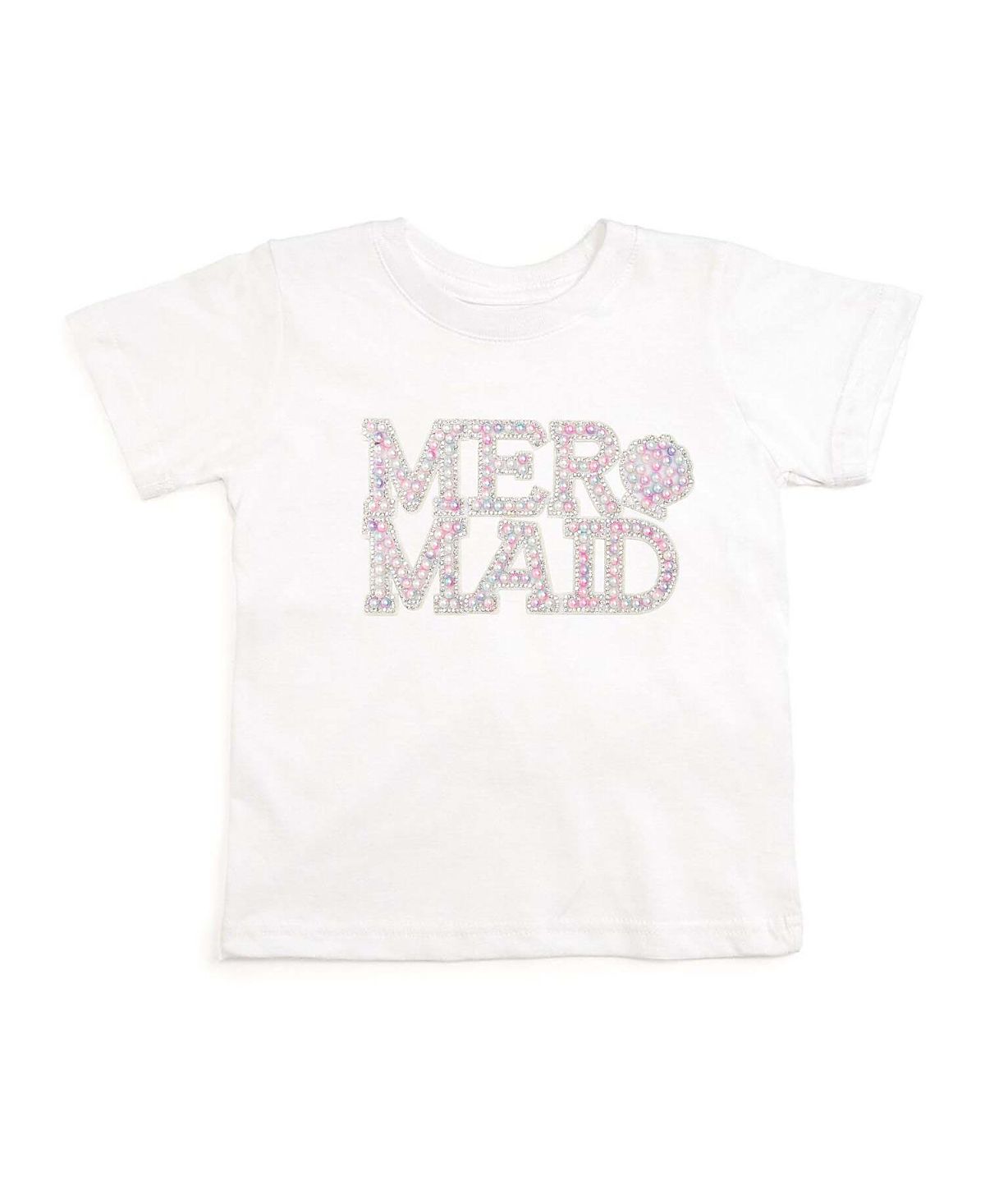 Sweet Wink Girls' Mermaid Pearl Patch Short Sleeve T-Shirt - Big Kid