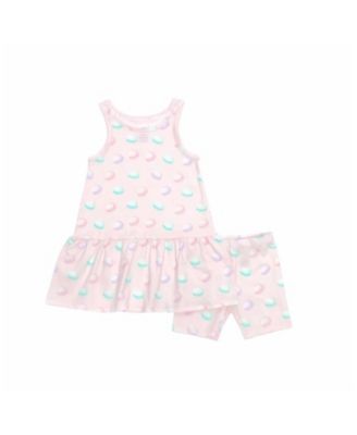 Girls' Organic Layered Dress with Matching Biker Shorts - Little Kid, Big Kid