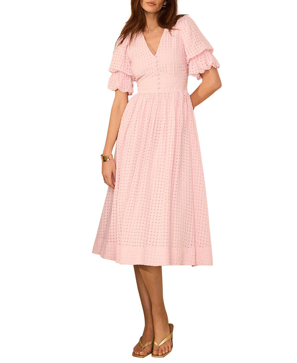 Mint Velvet Women's Checked Midi Dress