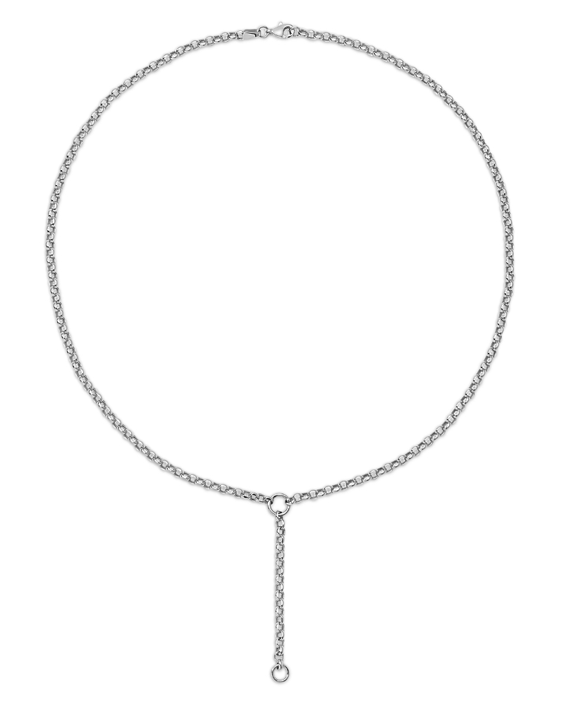 Adina Reyter Sterling Silver Rolo Link Lariat Necklace, 18