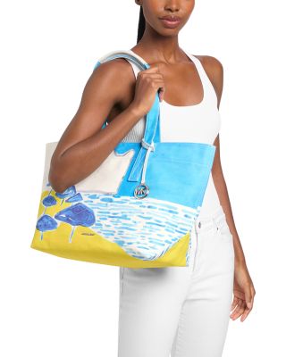 Michael Kors x Christina Zimpel Large Cotton Canvas Tote