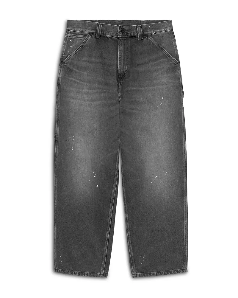 Carhartt Wip Og Single Knee 29.5 Jeans in Black Destroy Wash