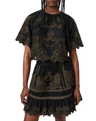 Allsaints Miriam Embroidered Top