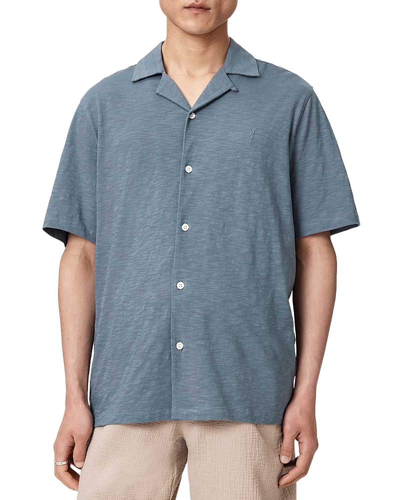 Allsaints Robson Relaxed Fit Short Sleeve Camp Shirt