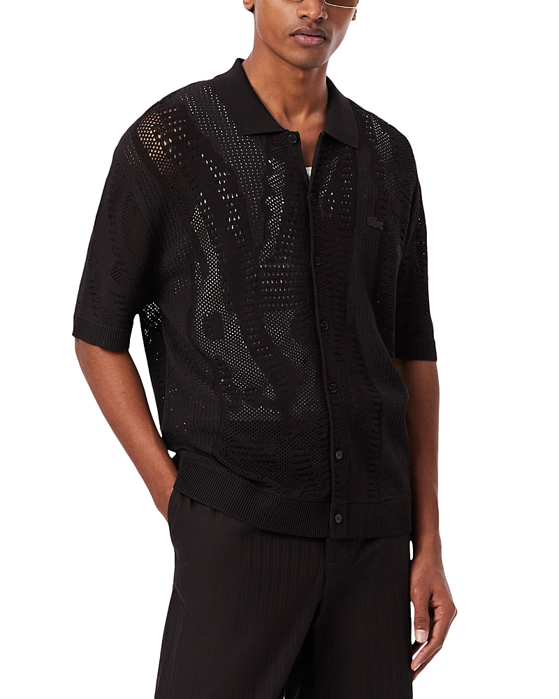Lacoste Mesh Cardigan Shirt