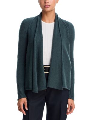 Aqua 100% Cashmere Drape Front Cardigan - Exclusive In Blue