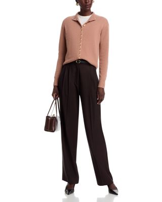 100% Cashmere Mock Neck Cardigan - Exclusive - thumbnail 6