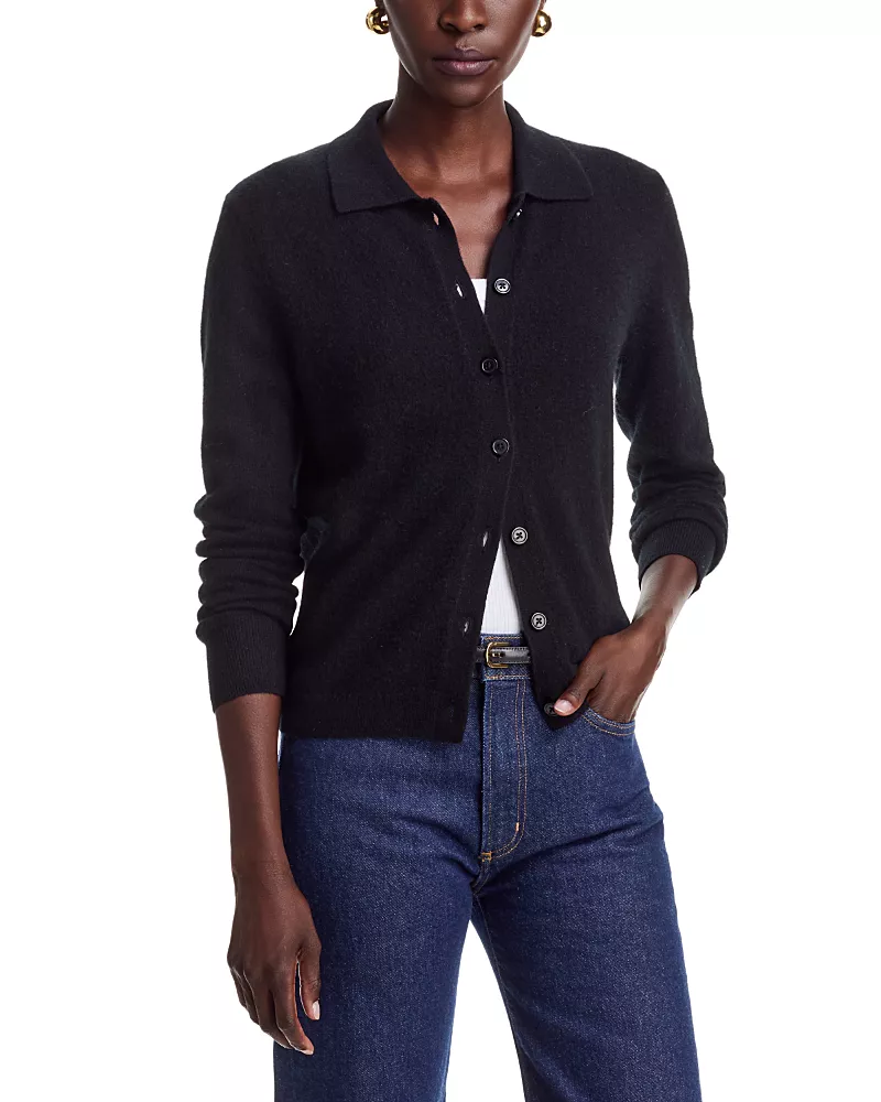 C by Bloomingdale's Cashmere Button Front Polo Cashmere Cardigan Sweater, Exclusive