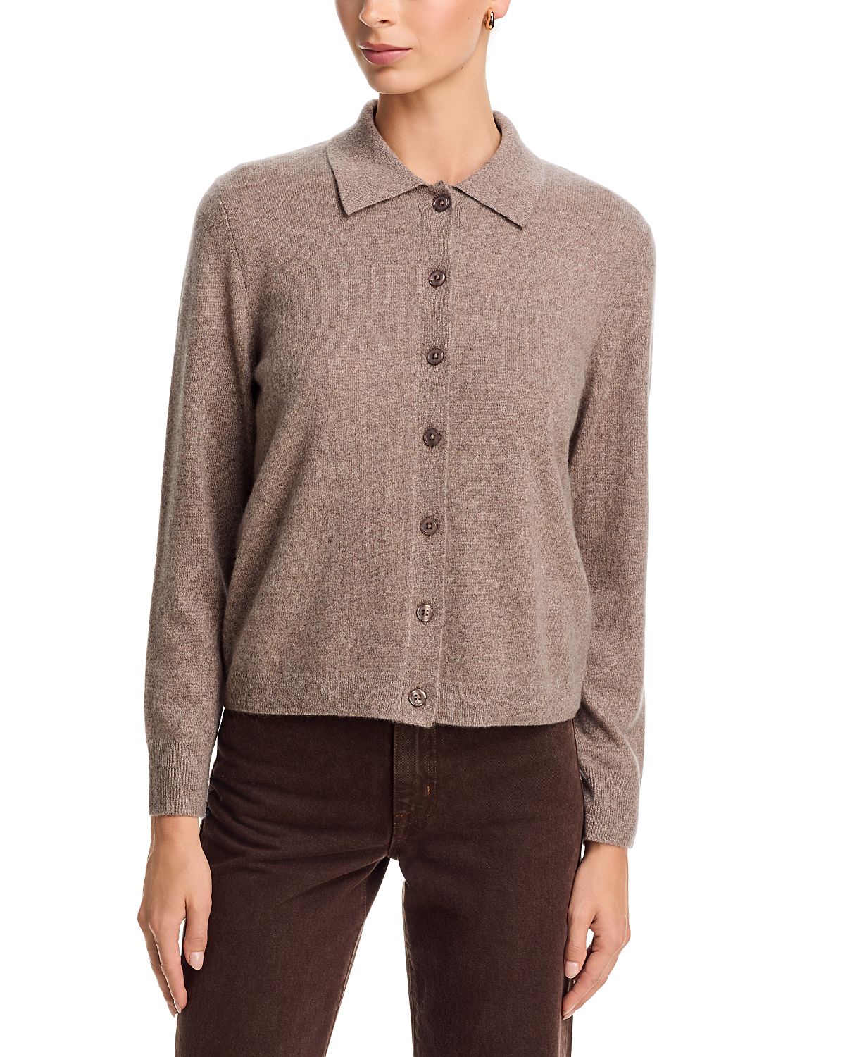 C by Bloomingdale's Cashmere Button Front Polo Cashmere Cardigan Sweater, Exclusive
