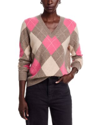 Argyle V Neck Cashmere Sweater, Exclusive 