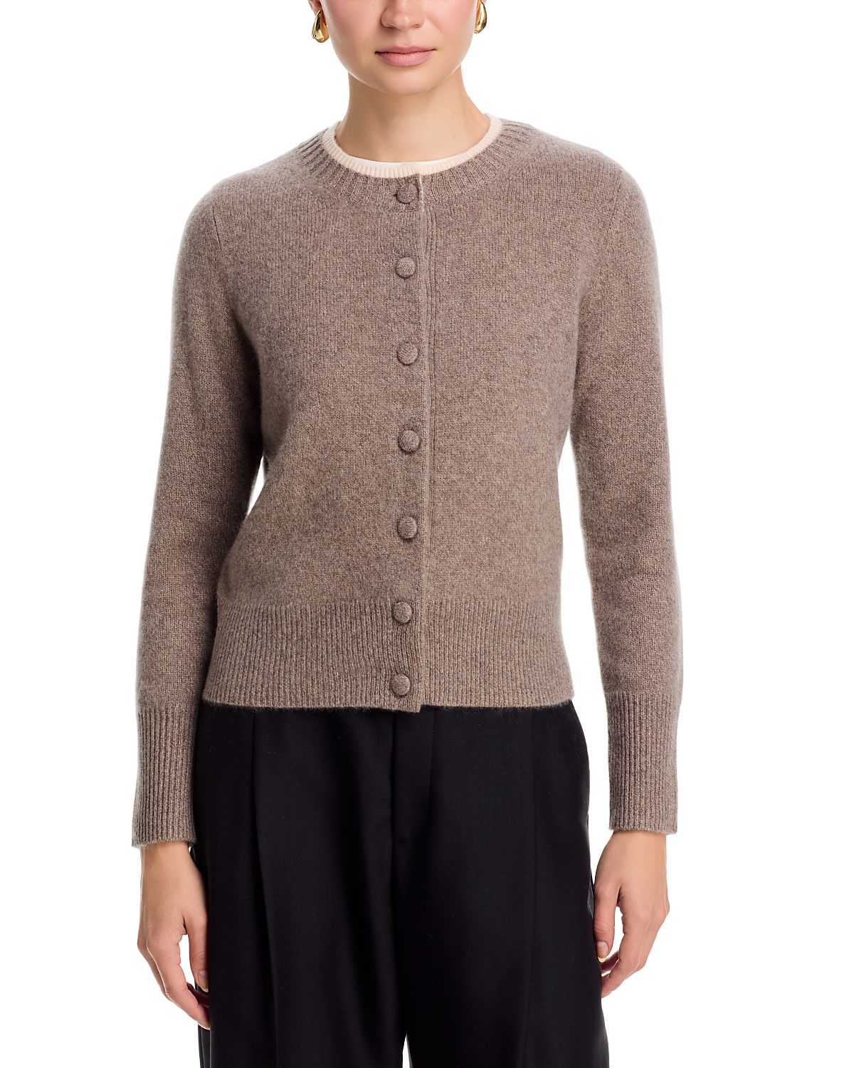 C by Bloomingdale's Cashmere 100% Cashmere Crewneck Cardigan Sweater - Exclusive