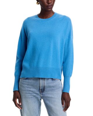 Drop Shoulder Crewneck Cashmere Sweater - Exclusive