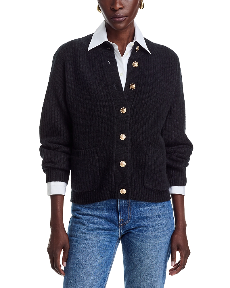 C By Bloomingdale's Cashmere Balloon Sleeve Mockneck Cashmere Cardigan - Exclusive