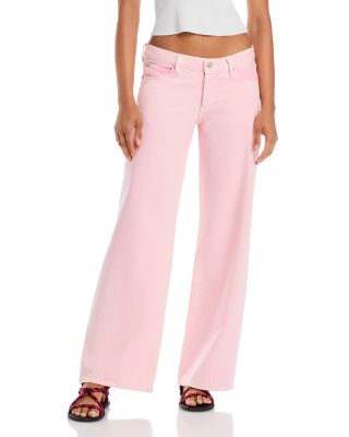 The Pixie Gray Low Rise Wide Flare Leg Jeans in Cotton Candy