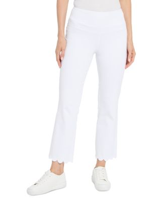 Lysse Sage Scallop Edge Ankle Baby Bootcut Jeans