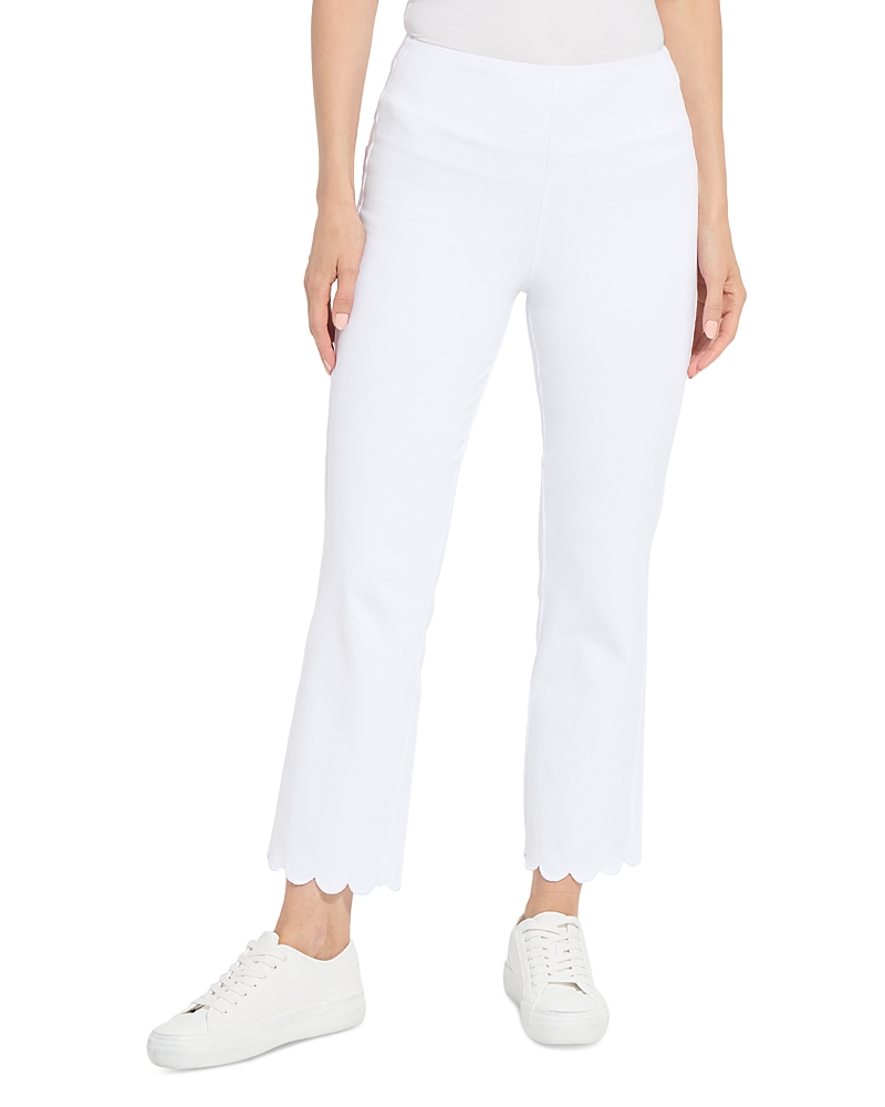 Lysse Sage Scallop Edge Ankle Baby Bootcut Jeans