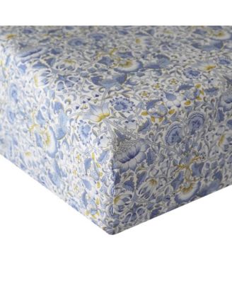 Liberty Fabric Lodden China Blue Fitted Sheet